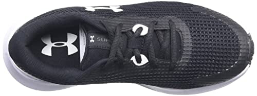 Under Armour Women's Surge 3 Running Shoe, Black (001)/White, 6