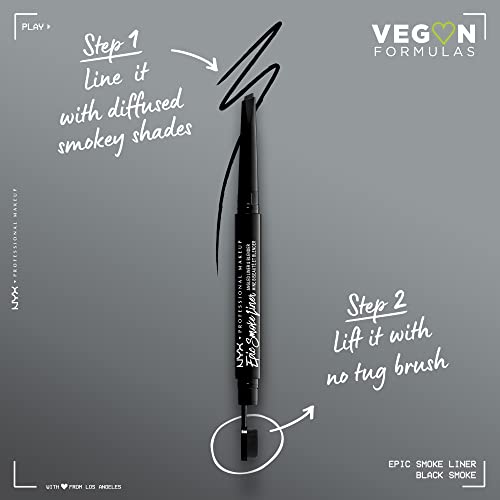 NYX PROFESSIONAL MAKEUP Epic Smoke Liner, Vegan Smokey Eyeliner - Black Smoke (Black)