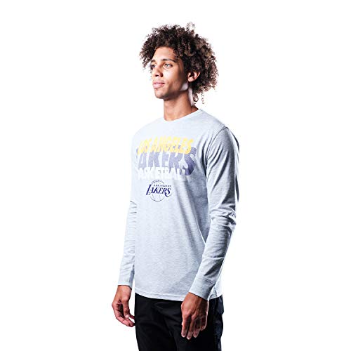 Ultra Game NBA Portland Trail Blazers Mens Supreme Long Sleeve Pullover Tee Shirt, Heather Gray, XX-Large