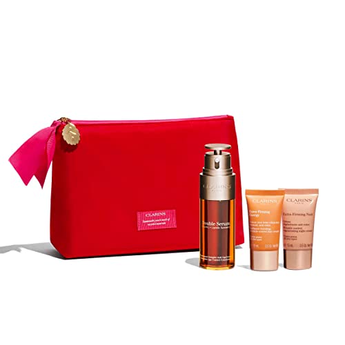 Clarins Double Serum and Extra-Firming Set | 3-Piece Holiday Skincare Gift Set | Anti-Aging | Limited Edition