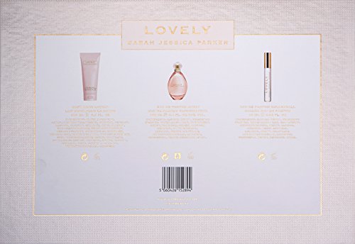 Lovely by SJP - Women's Perfume and Body Care Gift Set - Includes Eau De Parfum, Rollerball, and Soft Lotion in Iconic Lovely Fragrance - 3 pc