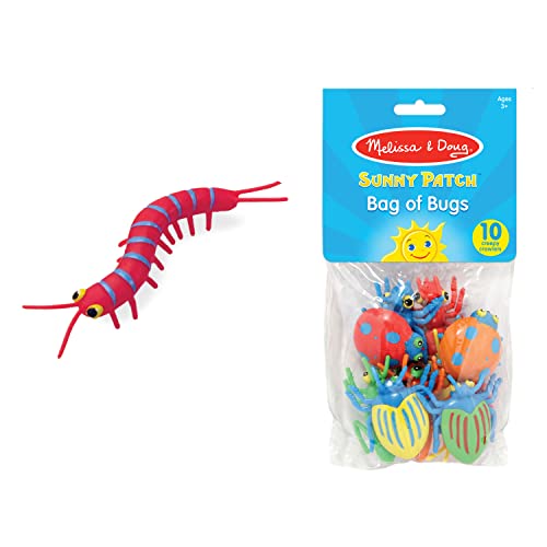 Melissa and Doug Sunny Patch Bag of Bugs (10 pcs) - Pretend Play Insect Toys, Counting And Sorting Toys, Science Learning Toys For Kids Ages 3+