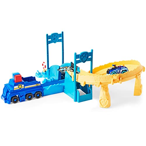 Paw Patrol, True Metal Chase Rescue Track Set with Exclusive Chase Die-Cast Vehicle, 1:55 Scale Kids Toys for Boys