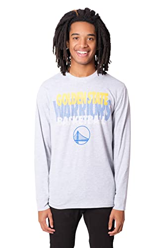Ultra Game NBA Golden State Warriors Mens Supreme Long Sleeve Pullover Tee Shirt, Heather Gray, X-Large