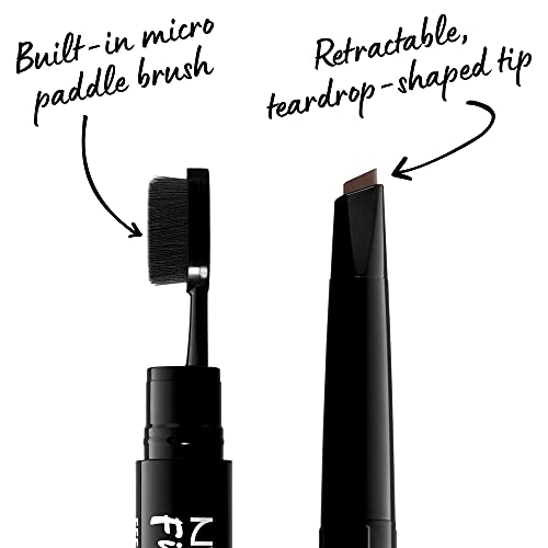 NYX PROFESSIONAL MAKEUP Fill and Fluff Eyebrow Pomade Pencil, Chocolate
