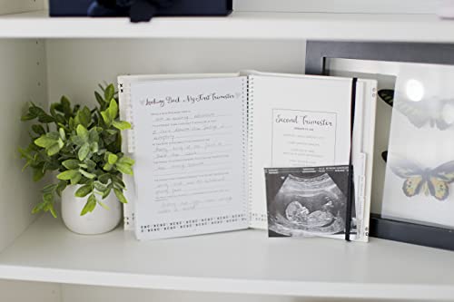 Pearhead My Pregnancy Journal, Pregnancy Keepsake Book, Milestone Recording Book, 74 Fill In Pages