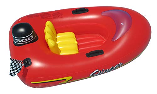 Swimline Speedboat Inflatable Kids Float, Red, 45'/25'/10'