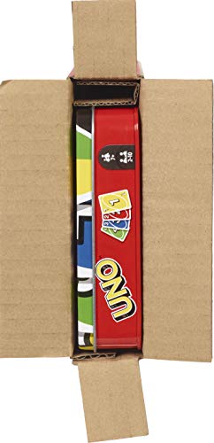 Mattel Games UNO Card Game for Family Night, Travel Game and Gift for Kids in a Collectible Storage Tin for 2-10 Players [Amazon Exclusive]