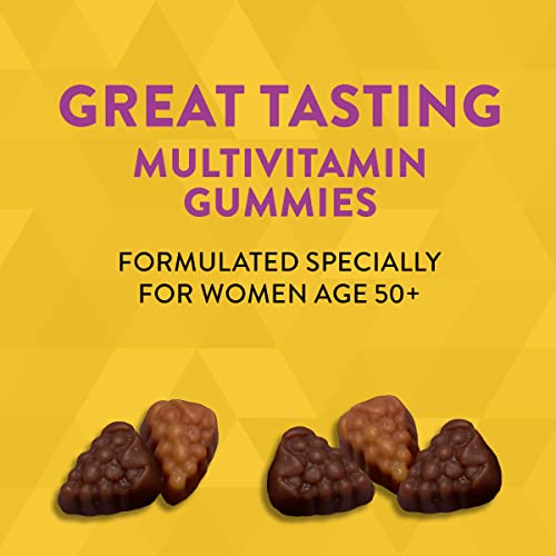 Nature’s Way Alive! Women’s 50+ Gummy Multivitamins, Vitamins and Minerals, Supports Whole Body Wellness*, Vegetarian, Mixed Berry Flavored, 150 Gummies