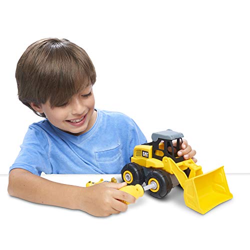 Funrise Caterpillar CAT Construction Build Your Own Junior Crew Excavator Building Toy, Yellow (80903)