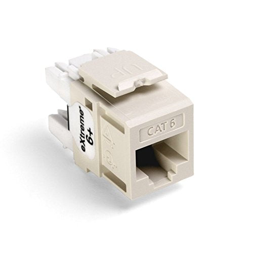 Leviton 61110-RT6 eXtreme 6+ QuickPort Connector, CAT 6, Light Almond
