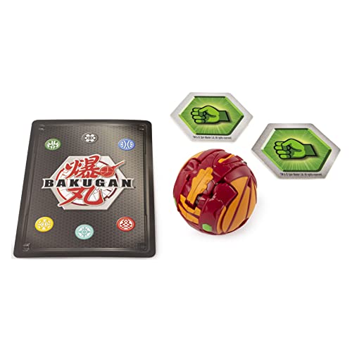 Bakugan, Baku-Storage Case With Dragonoid Collectible Action Figure And Trading Card, Red