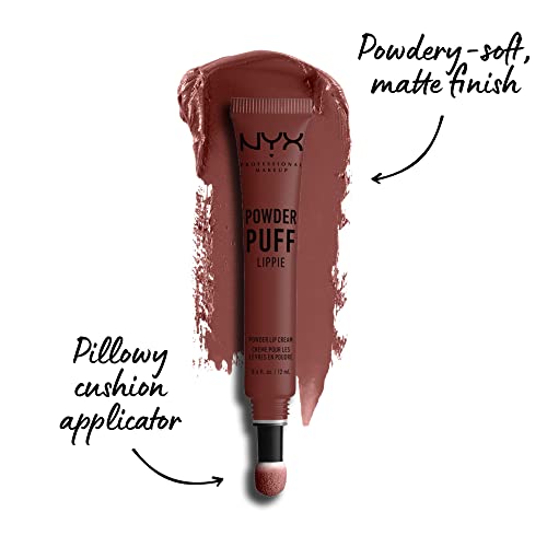 NYX PROFESSIONAL MAKEUP Powder Puff Lippie Lip Cream, Liquid Lipstick - Cool Intentions (Light Brown With Pink Undertones)