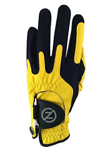 Zero Friction Men's Synthetic Golf Glove, Yellow, Left Hand, One Size