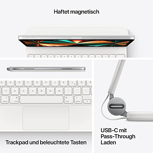 Apple Magic Keyboard: iPad Keyboard case for iPad Pro 11-inch (1st, 2nd, 3rd, 4th Generation) and iPad Air (4th, 5th Generation), Great Typing Experience, Built-in trackpad, German - Black