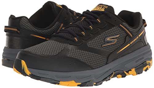 Skechers mens Gorun Altitude - Trail Running Walking Hiking Shoe With Air Cooled Foam Sneaker, Black/Yellow, 11.5 US