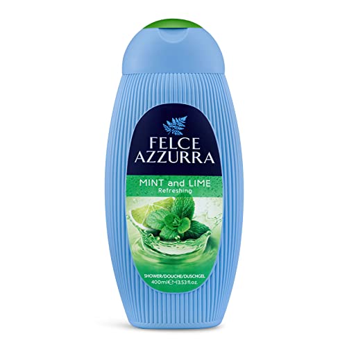Felce Azzurra Mint And Lime - Refreshing Essence Shower Gel - Blended With Notes Of Musk, Jasmine Petals And Orchids - Intense Formula Leaves Skin Naturally Moisturized And Energized - 13.5 Oz