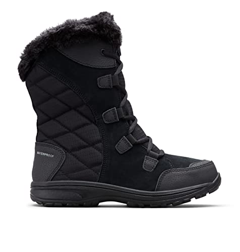 Columbia Women's ICE Maiden II Snow Boot, Black, Grey, 5 B US