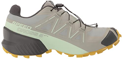 Salomon Speedcross 5 Gore-TEX Trail Running Shoes for Women, Wrought Iron/Spray/Antique Moss, 8.5