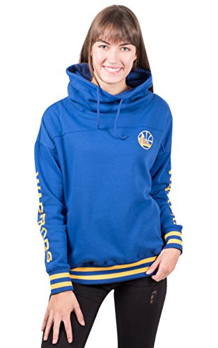 Ultra Game NBA Golden State Warriors Womens Quarter Zip Fleece Pullover Sweatshirt with Zipper, Team Color, Medium