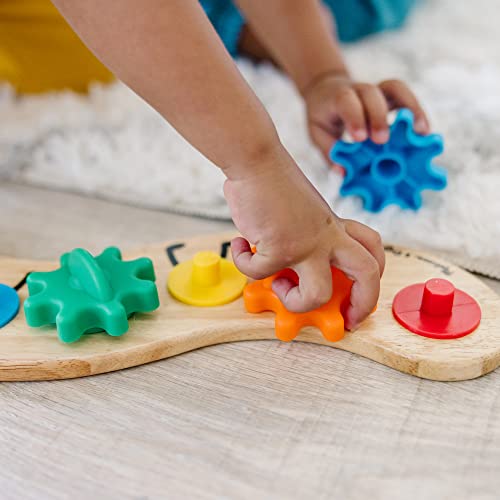 Melissa and Doug Rainbow Caterpillar Gear Toy With 6 Interchangeable Gears - For Toddlers And Babies