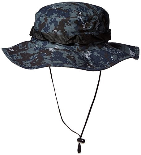 Tru-Spec mens Wide Brim Boonie tru 100 cttn r/s w/ loops, Midnight Digital, 7.75 US