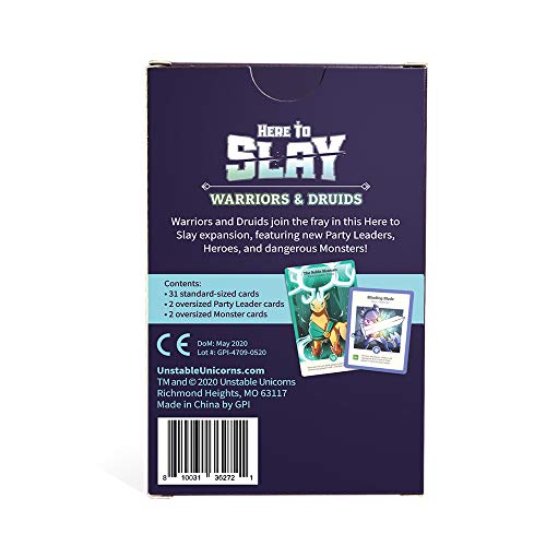 TeeTurtle Here to Slay Warriors and Druids Expansion Pack - Designed to be Added to Your Here to Slay Base Game,Black
