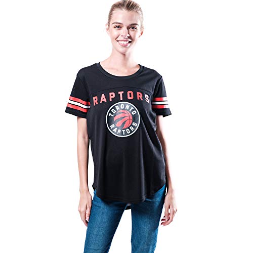 NBA Toronto Raptors Womens Women's Soft Mesh Jersey Tee Shirt, Black, S
