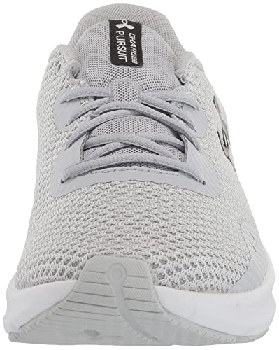 Under Armour Women's Charged Pursuit 3 Running Shoe, Halo Gray (101)/Black, 5.5
