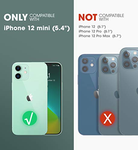 SUPCASE Unicorn Beetle EXO Pro Series Case for iPhone 12 Mini (2020 Release) 5.4 Inch, with Built-in Screen Protector Premium Hybrid Protective Clear Bumper Case (Black)