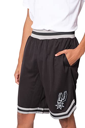 Ultra Game NBA San Antonio Spurs Mens Woven Basketball Shorts, Team Color, X-Large