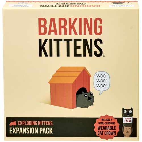 Barking Kittens Expansion Set - A Russian Roulette Card Game, Easy Family-Friendly Party Games - Card Games for Adults, Teens and Kids - 20 Card Add-on