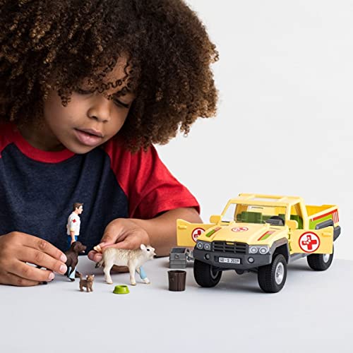 Schleich Farm World, Farm Animal Gifts for Kids, Vet Visit to The Farm with Farm Animals and Toy Truck 12-Piece Set, Ages 3+
