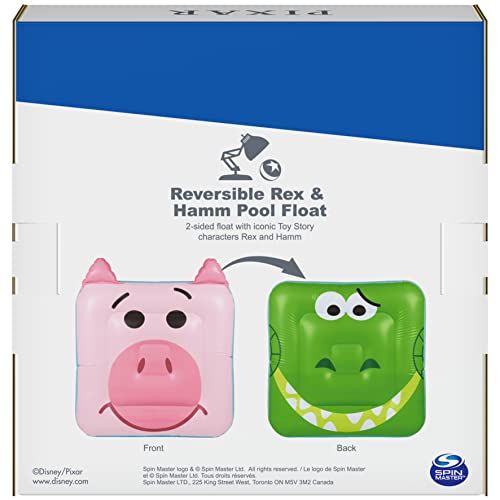 SwimWays Disney Pixar 40 IN Oversized Inflatable Pool Float, Toy Story Rex and Hamm