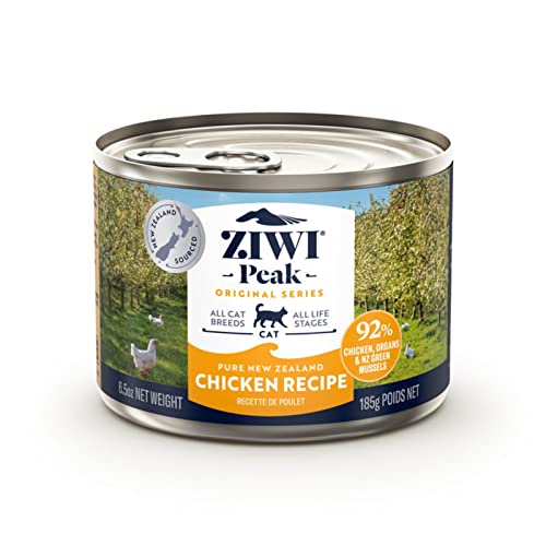 Ziwi Peak, Canned Wet Cat Food All Natural High Protein, Grain Free, Limited Ingredient, with Superfoods, 6.5 Ounce