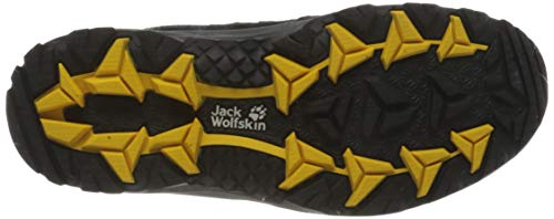 Jack Wolfskin Men's Vojo 3 Texapore Low M Hiking Boot, Black/Burly Yellow, 12