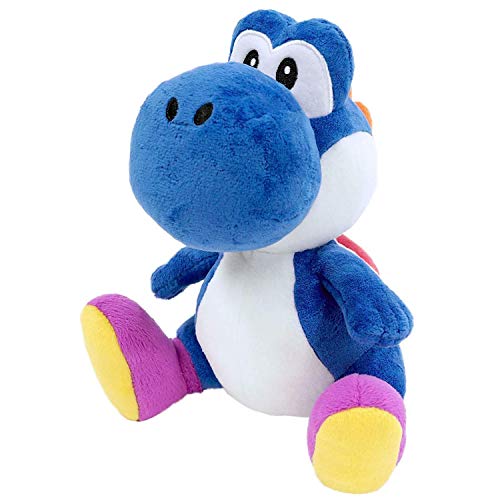Little Buddy 1388 Super Mario Bros All Star Collection Dark Blue Yoshi Stuffed Plush, 7'