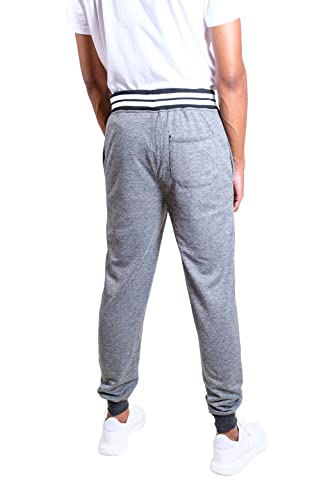 Ultra Game NBA Men's Soft Fleece Active Jogger Sweatpants , Black Marl, Large