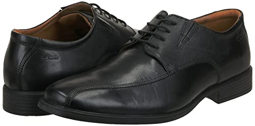 Clarks mens Tilden Walk Oxford, Black Leather, 11.5 US