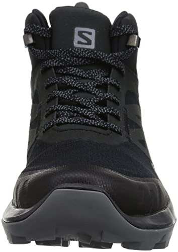 Salomon Men's OUTPULSE Mid Gore-Tex Hiking Boots for Men, Black/Ebony/Vanilla Ice, 8.5