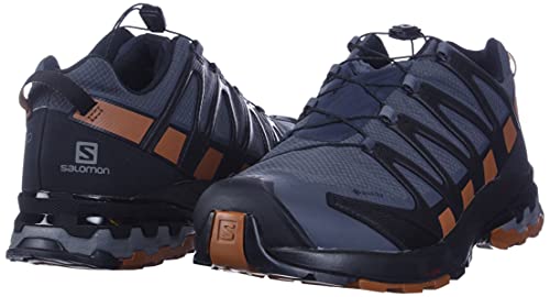 Salomon Men's XA PRO 3D v8 Gore-TEX Trail Running Shoes, Ebony/Caramel Cafe/Black, 9 Wide