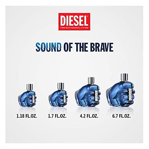 Diesel Sound of the Brave Eau de Toilette Spray Cologne for Men -Bison Grass Accord, Amber Woods and Juniper Essence