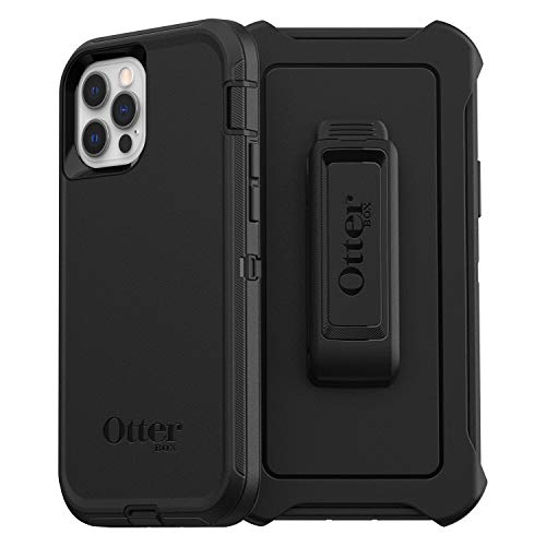 OtterBox Defender Series SCREENLESS Case for iPhone 12/PRO - Single Unit Ships in Polybag, Ideal for Business Customers - Black