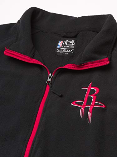 Ultra Game NBA Houston Rockets Mens Basic Full Zip Vest, Team Color, Medium