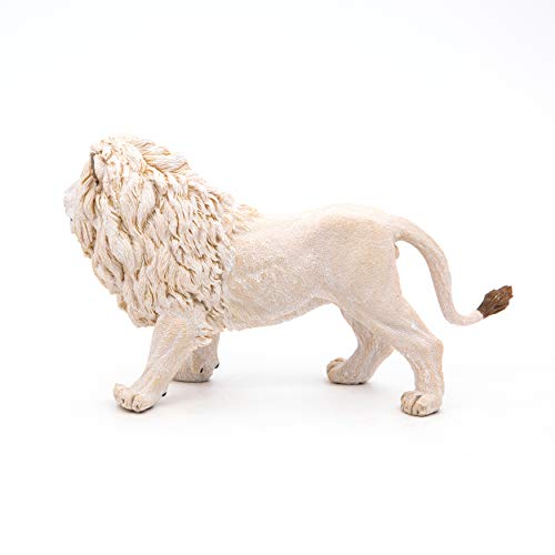 Papo -hand-painted - figurine -Wild animal kingdom - White Lion -50074 -Collectible - For Children - Suitable for Boys and Girls- From 3 years old