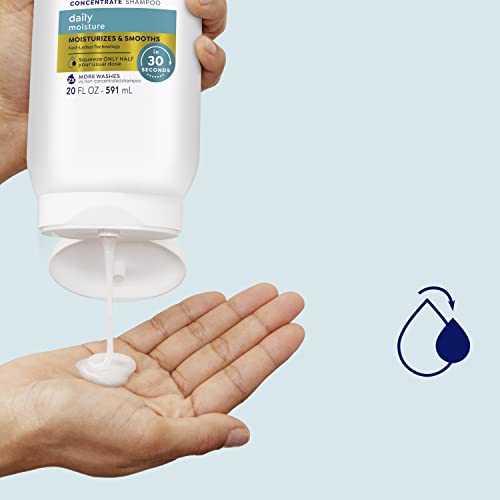 Dove Concentrate Shampoo And Conditioner Set For Dry Hair Moisturizes And Smooths In 30 seconds, 2X More Washes, Combo Pack, 20 fl oz (Pack of 2)