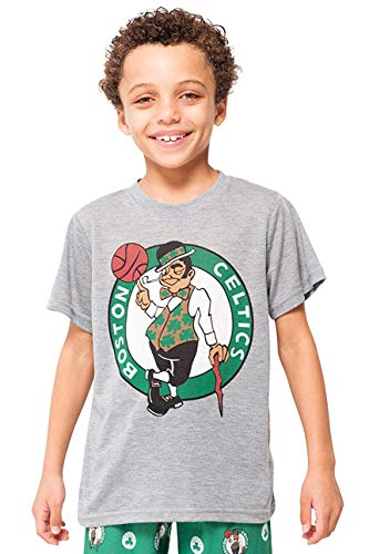 Ultra Game NBA Boston Celtics Boys 2 Piece Pjs Lounge Pants and Tee Set, Kelly Green, 7