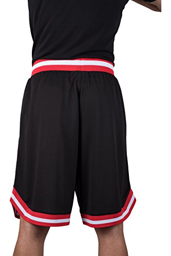 Ultra Game NBA Detroit Pistons Mens Woven Basketball Shorts, Team Color, Large