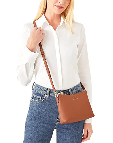 Kate Spade Bailey Textured Leather Crossbody Bag Purse Handbag, Warm Gingerbread