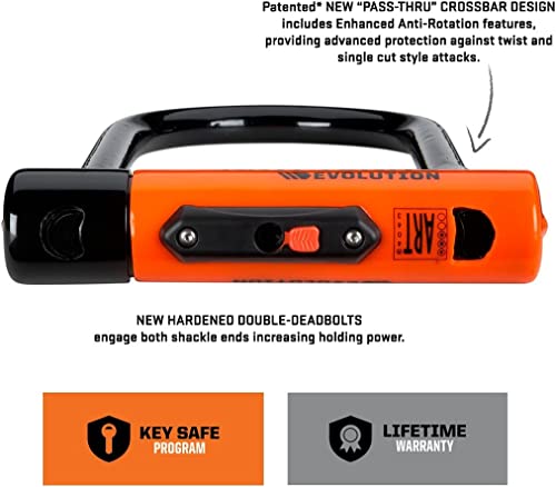 Kryptonite New-U Evolution Series 4 LS Bicycle U-Lock, Black, 4' x 11.5' 14mm (002147)